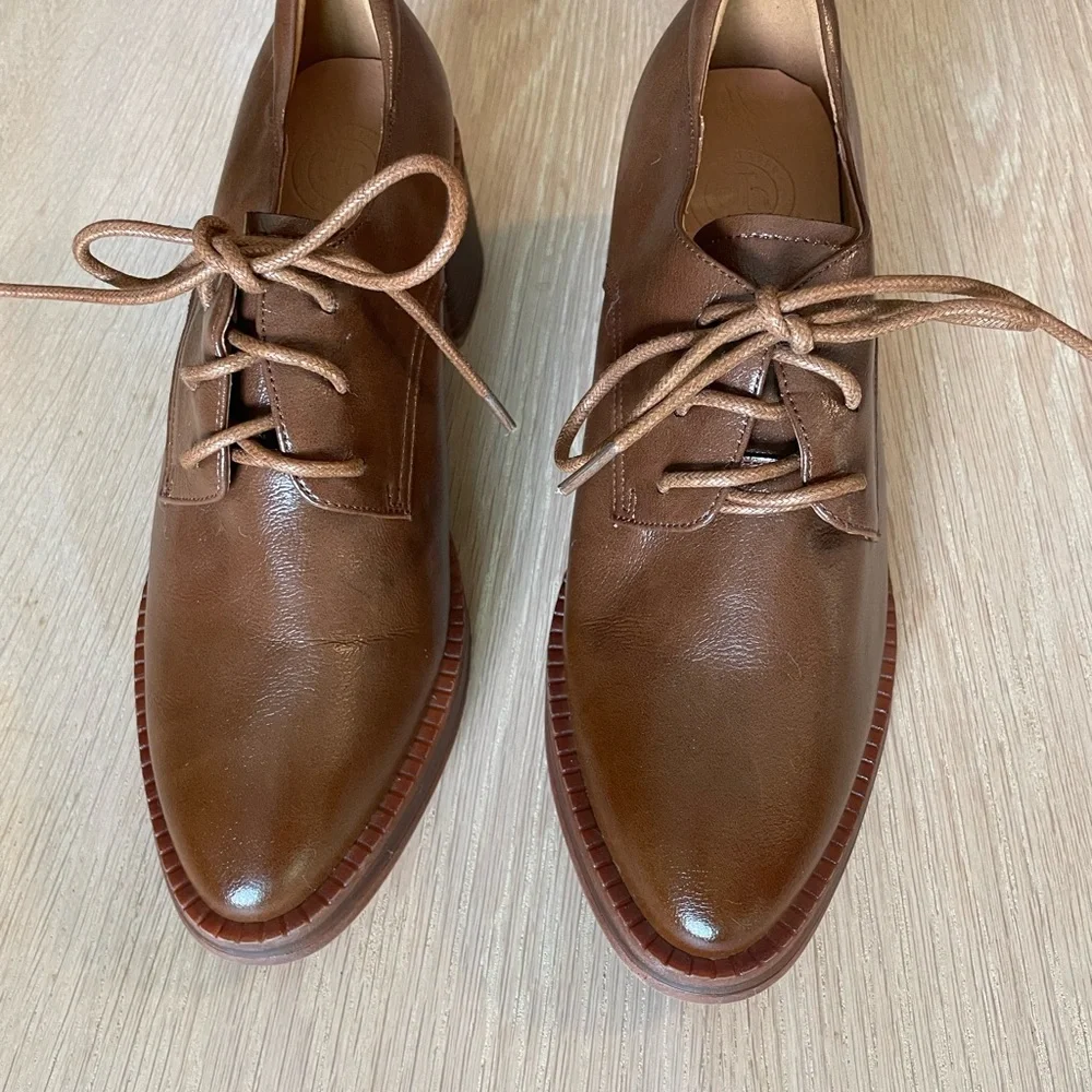 CHIKO Brown heeled Oxford shoes - Picture 2 of 4